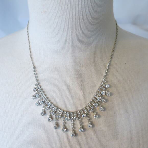 Rhinestone Jewelry Set Tiara Crown 2 Necklaces Costume Dress Up Cosplay Princess - Picture 10 of 13